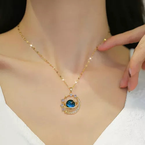 Collar Planeta Saturno Luna2 +CAJAREGALO